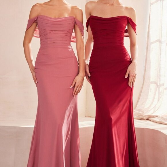 COPY - Off shoulder formal dress. Prom bridesmaid party evening mother of th br… - Picture 3 of 9